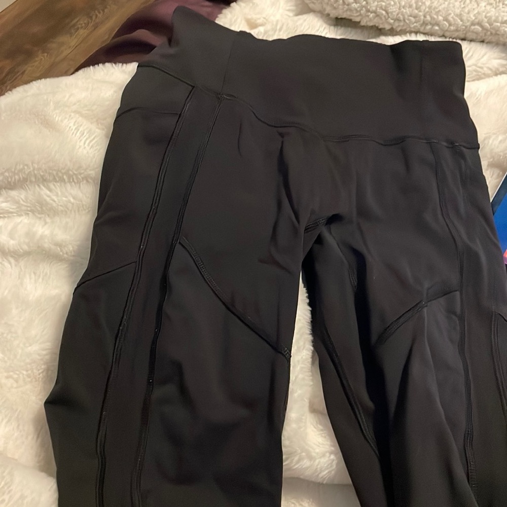Lululemon, black leggings, size 2